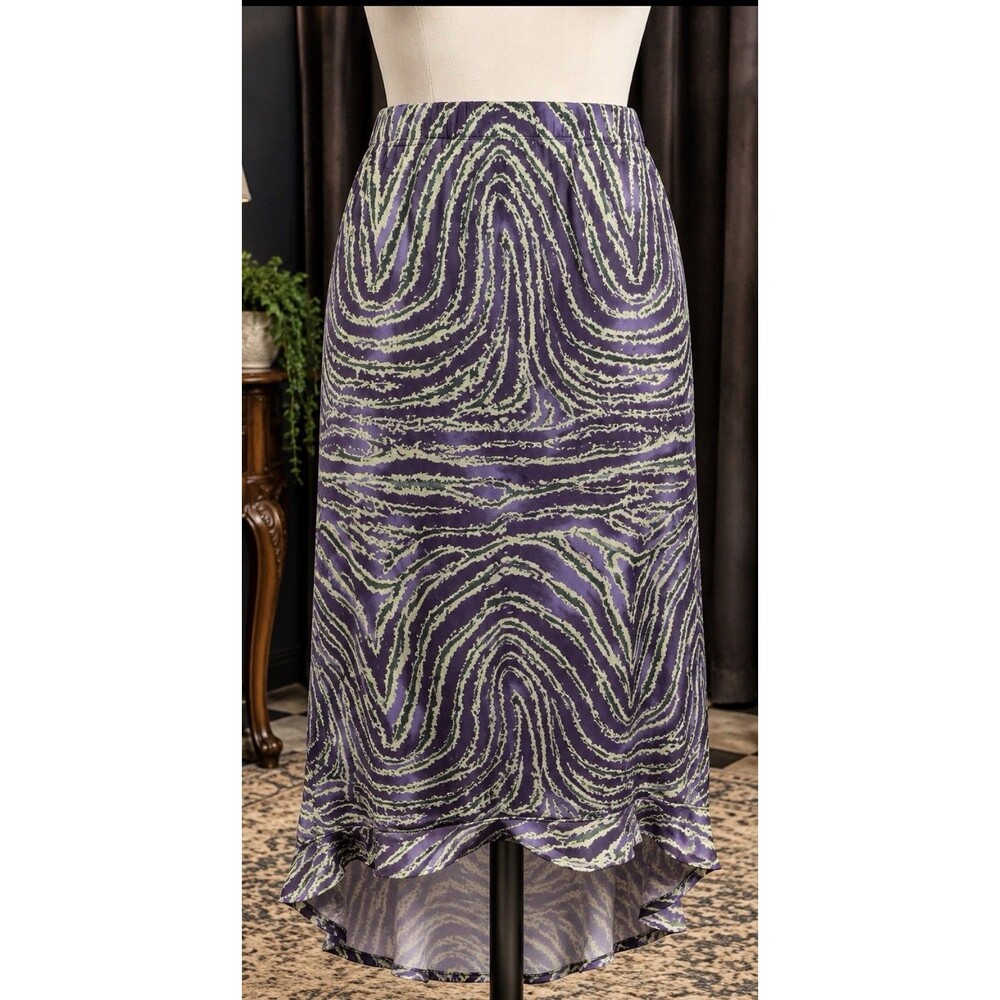 Jamie Nicole Collection Women’s 2X Purple Green High Low Skirt 34” Waist